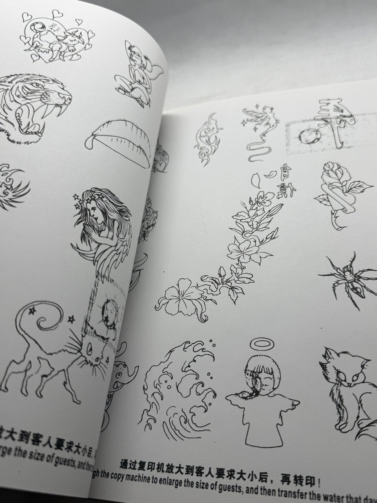 Tattoo Master Family 15 Chinese Tattoo Flash Book, Qilin Nine-Tailed Fox - Thrift GoblinBook