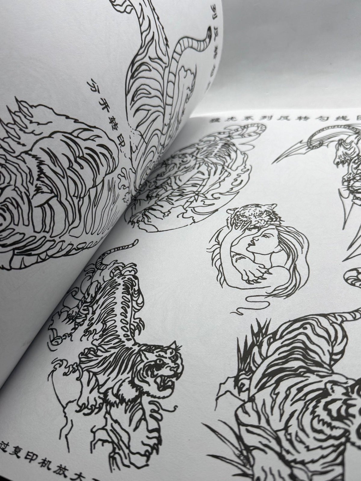 Tattoo Master Family 5 Chinese Tattoo Flash Book, Tigers Lions Leopards - Thrift GoblinBook