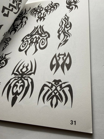 Tattoo Master Family 7 Chinese Tattoo Flash Book, Fashion Victim Tribal and Lettering - Thrift GoblinBook