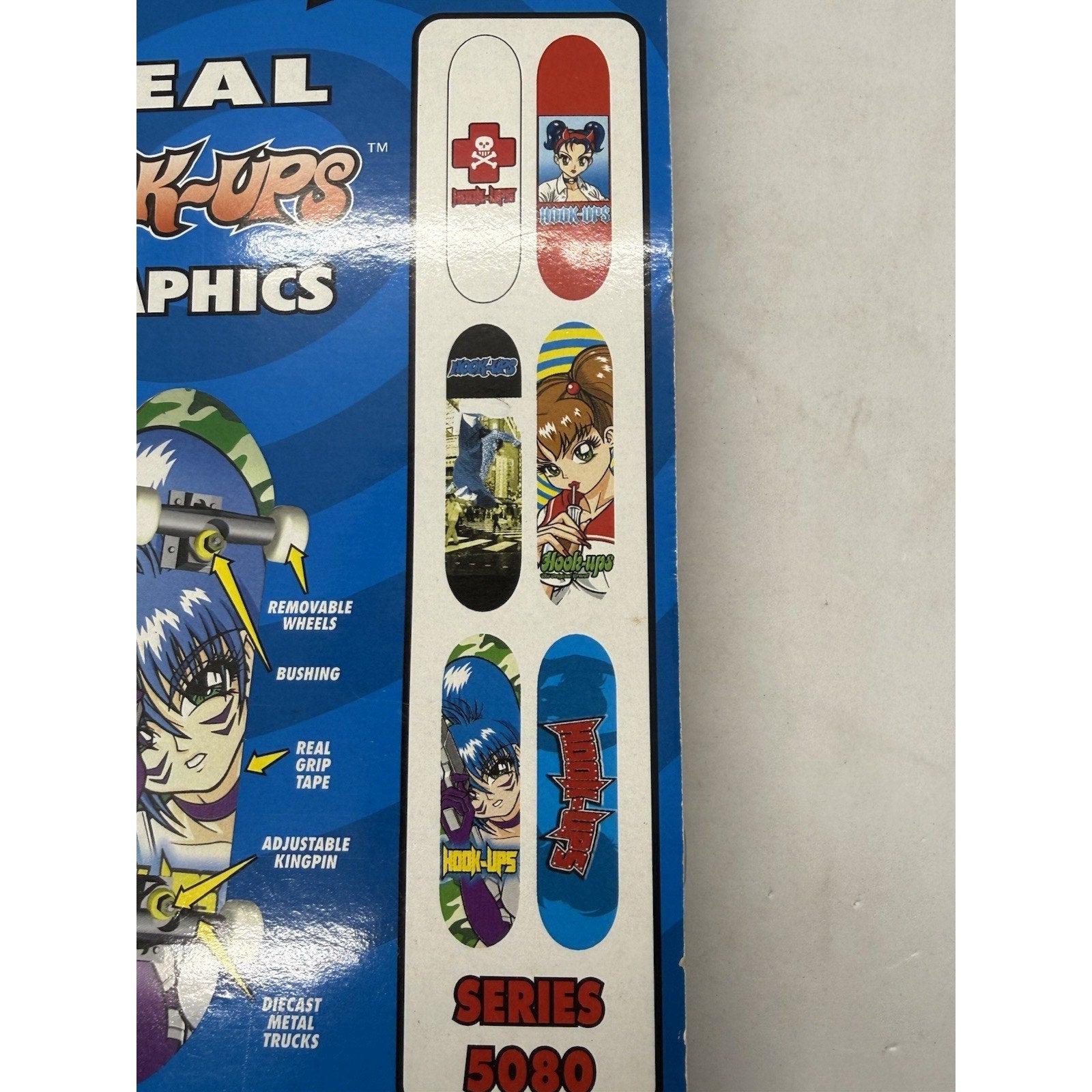 Tech Deck Hook - Ups Generation 5 Fingerboard Series 5080 Anime Girl 1999 Skate - thriftgoblin