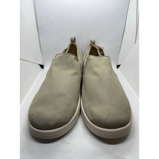 Teva Voya Slip On Men’s 13 Plaza Taupe Canvas Shoes Sustainable Repreve Comfort - thriftgoblin