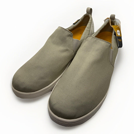 Teva Voya Slip On Men’s 13 Plaza Taupe Canvas Shoes Sustainable Repreve Comfort - thriftgoblin