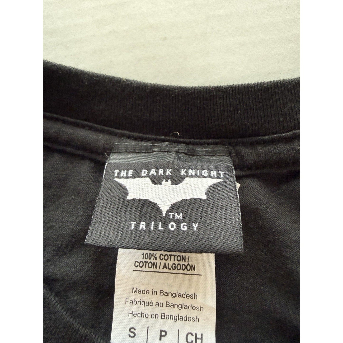 The Dark Knight Trilogy Joker Clown Masks T-Shirt Size Small Black NWT Batman DC - thriftgoblin
