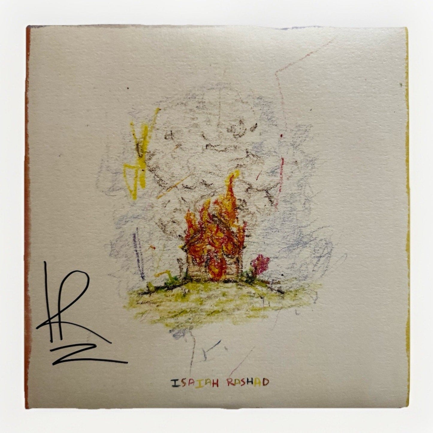 The House Is Burning by Isaiah Rashad Vinyl Signed Autograph Never Played NM - thriftgoblin