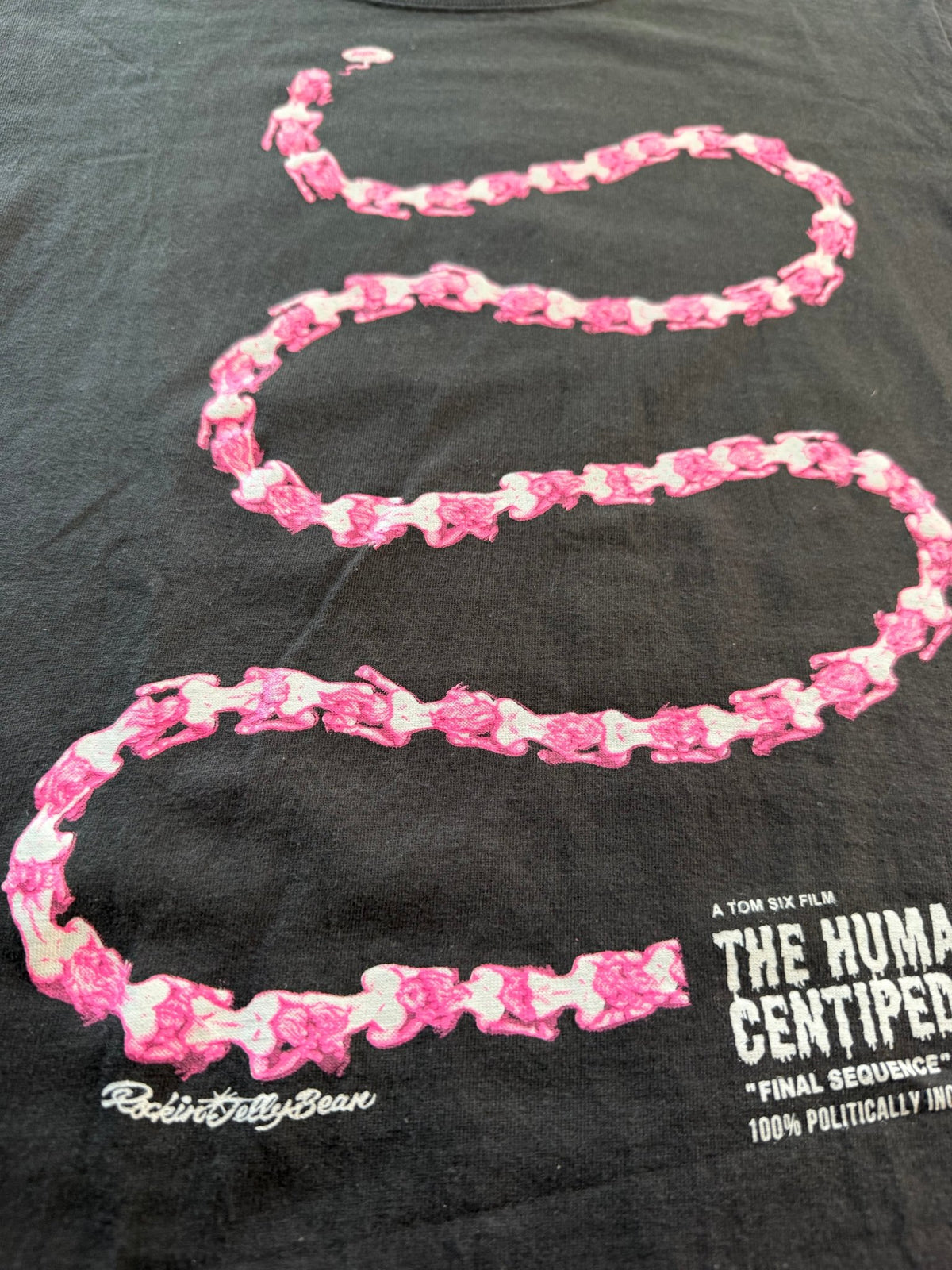 The Human Centipede III Final Sequence Rockin Jelly Bean T-Shirt Black Size S - Thrift GoblinT-Shirt