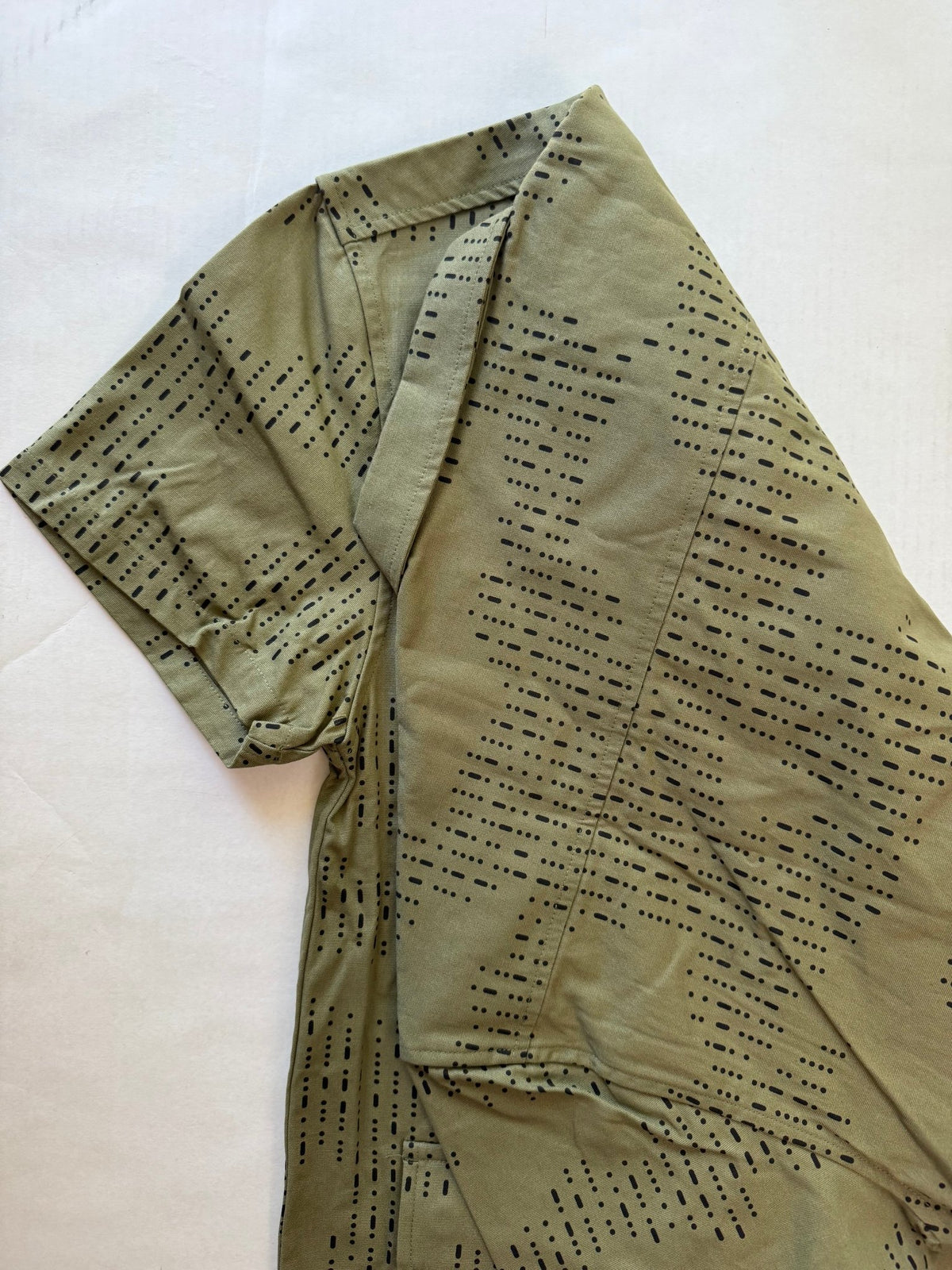 The Hundreds BDU Woven Camp Shirt Military Green Mens XL NWT Morse Code - Thrift GoblinShirt