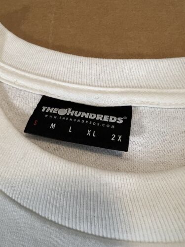 The Hundreds Garfield Mens White Short Sleeve Chase Pullover T-Shirt Size S Black Logo - thriftgoblin