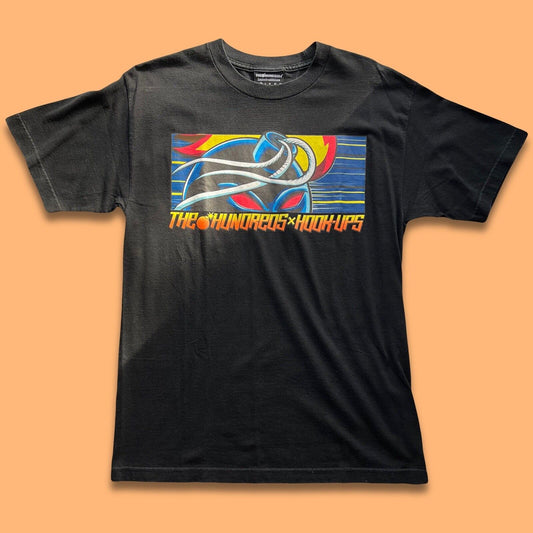 The Hundreds x Hook - Ups Adam Bomb Red Eyes T-Shirt Black Size Medium 2013 - thriftgoblin