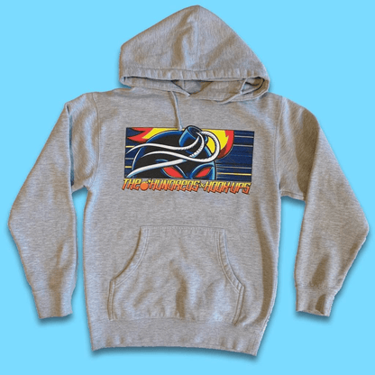 The Hundreds X Hook Ups Hoodie Pullover Adam Bomb Grey Sweater - thriftgoblin