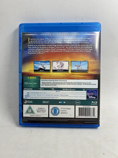 The Lion King (1994) [Blu - ray] |Region Free| Disney 1080 Single Disc Animation - thriftgoblin