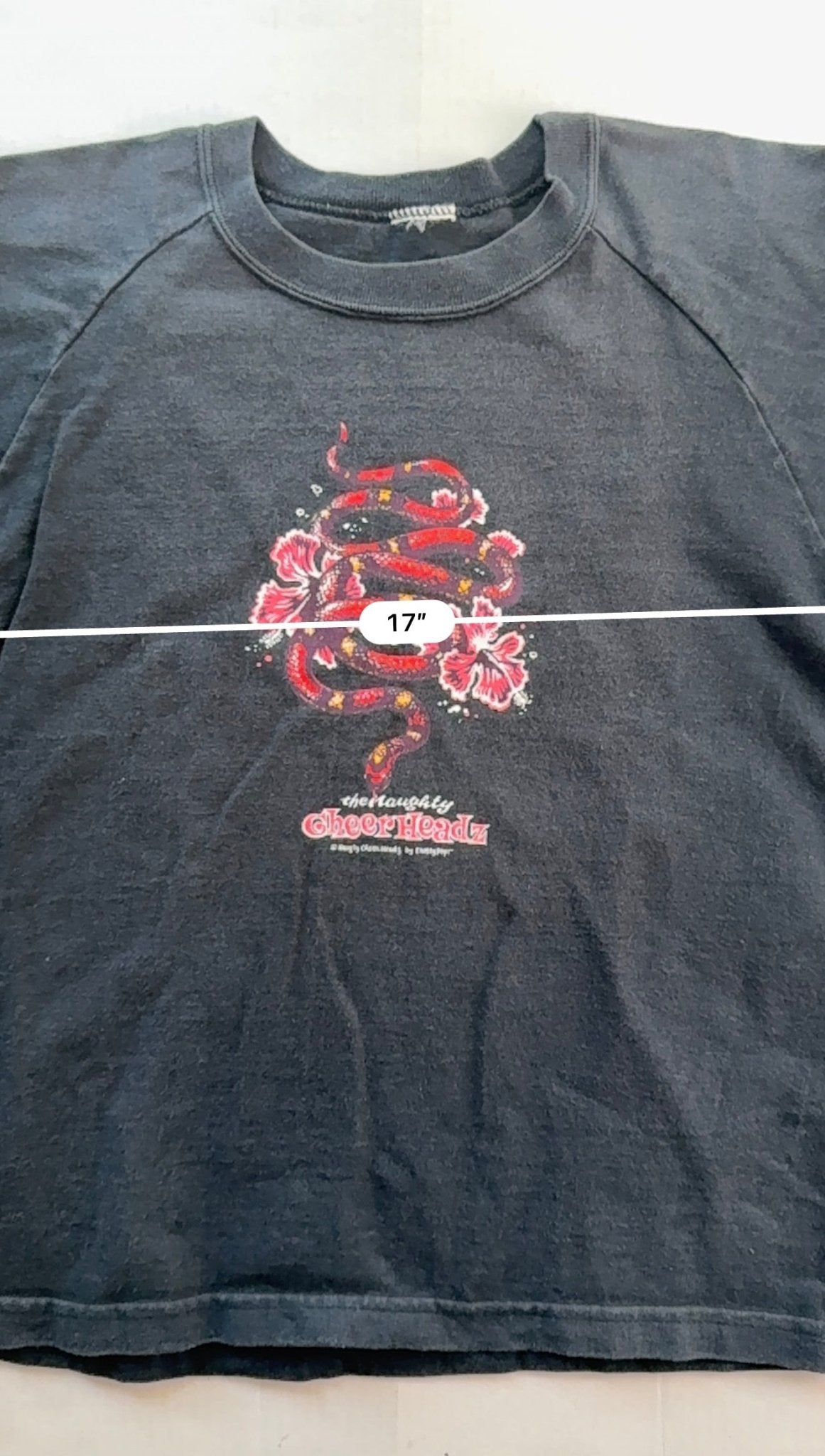 The Naughty CheerHeadz Erosty Pop Long Sleeve T-Shirt Black Snake Graphic - Thrift GoblinT-Shirt
