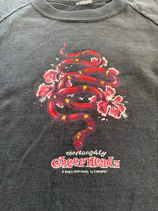 The Naughty CheerHeadz Erosty Pop Long Sleeve T-Shirt Black Snake Graphic - Thrift GoblinT-Shirt