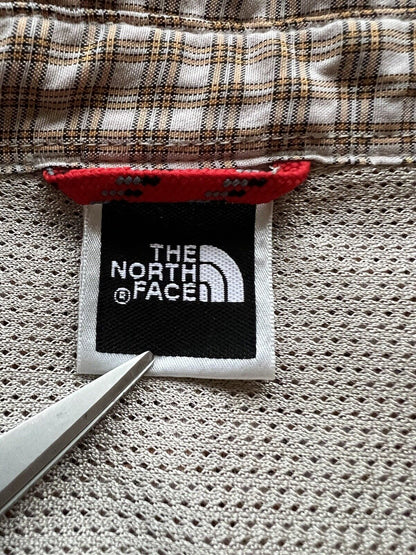 The North Face Shirt Men XLarge Yellow Plaid Outdoors Button Up Trail Hiking - thriftgoblin