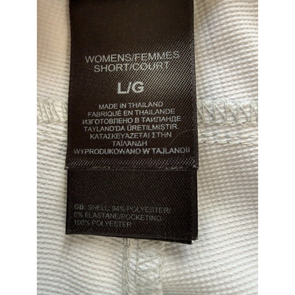 The North Face Women’s Shorts Size Large White Gray Plaid Zip Pocket Hiking - thriftgoblin