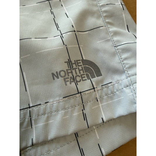 The North Face Women’s Shorts Size Large White Gray Plaid Zip Pocket Hiking - thriftgoblin