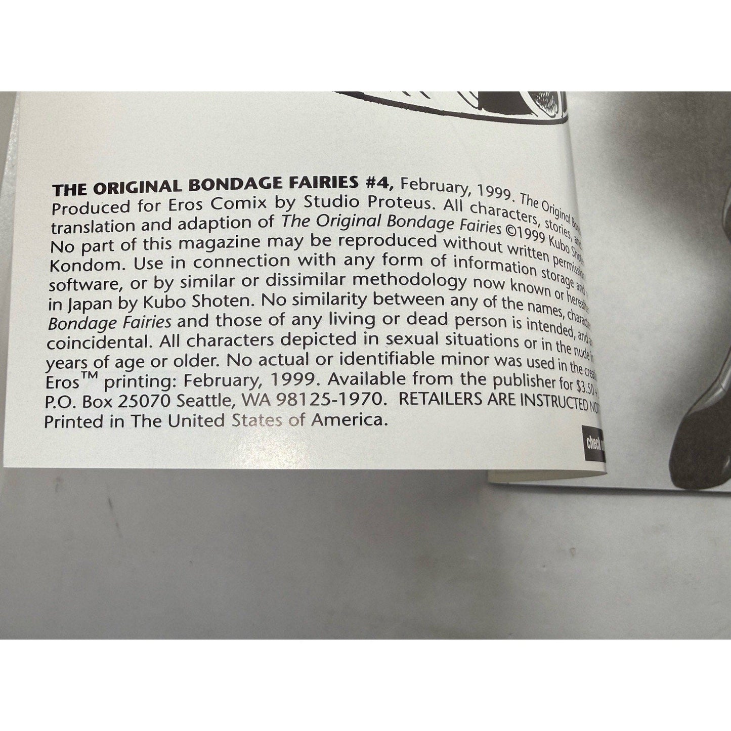 The Original BDF 4 Eros Comix 1999 English Edition Vintage Comic Book - thriftgoblin