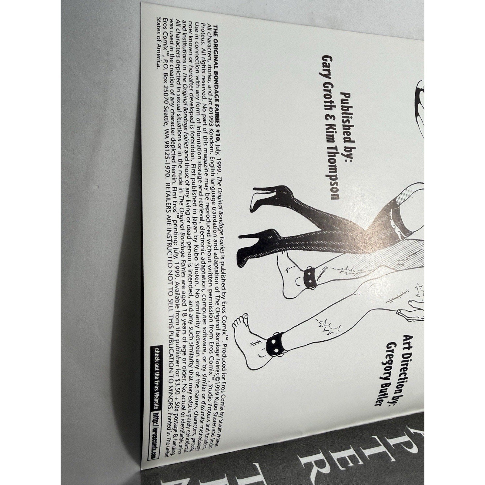 The Original Bondage Fairies BDF 4 Eros Comix 1999 English Vintage Comic - thriftgoblin