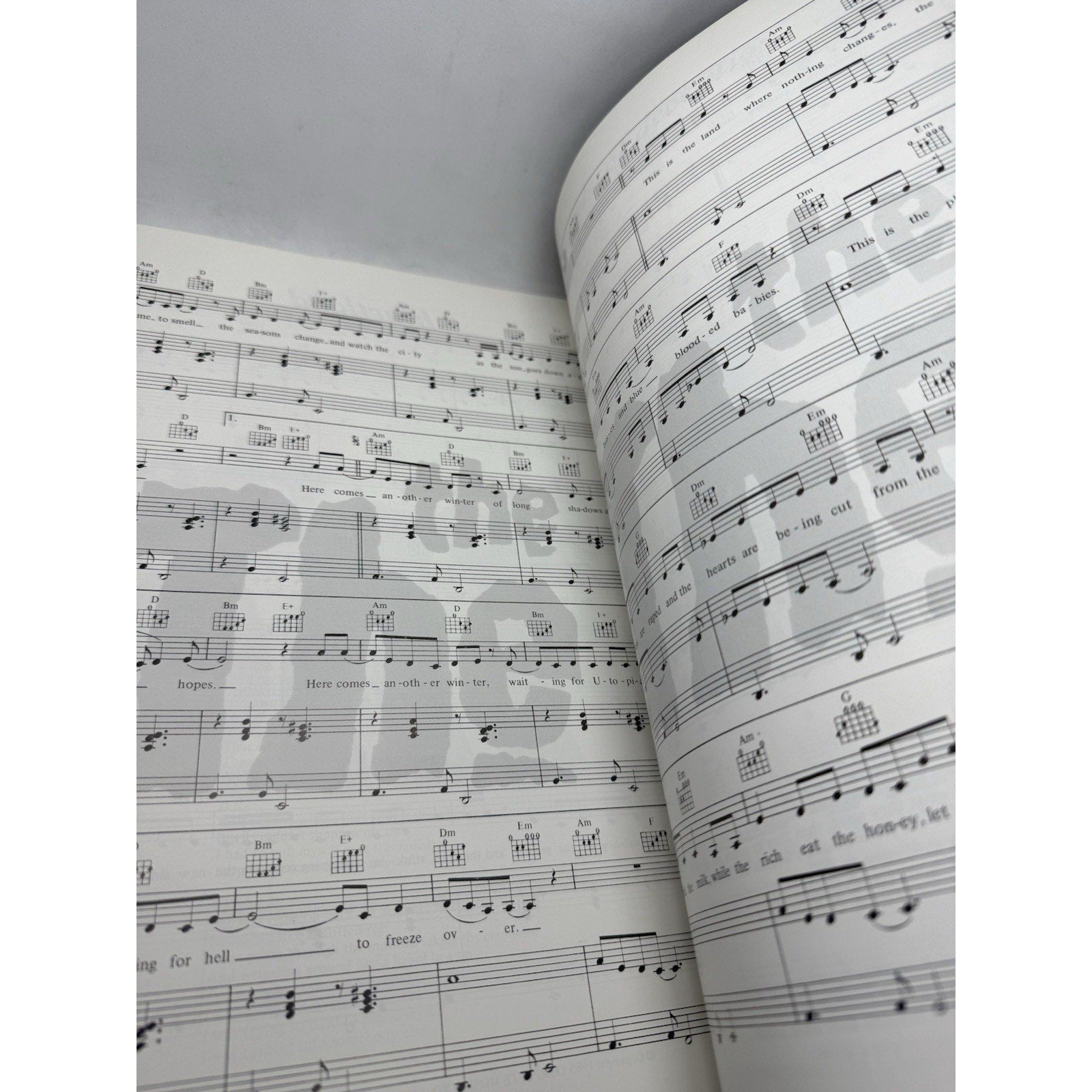 The The Infected 1979–87 Songbook Warner Bros 1987 Art Book Vintage Rare Sheets - thriftgoblinBook