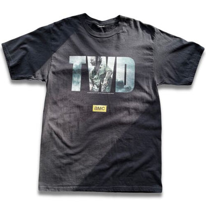 THE WALKING DEAD AMC L TWD Typography Rick 2015 SS Shirt Mens L TV Promo - thriftgoblin