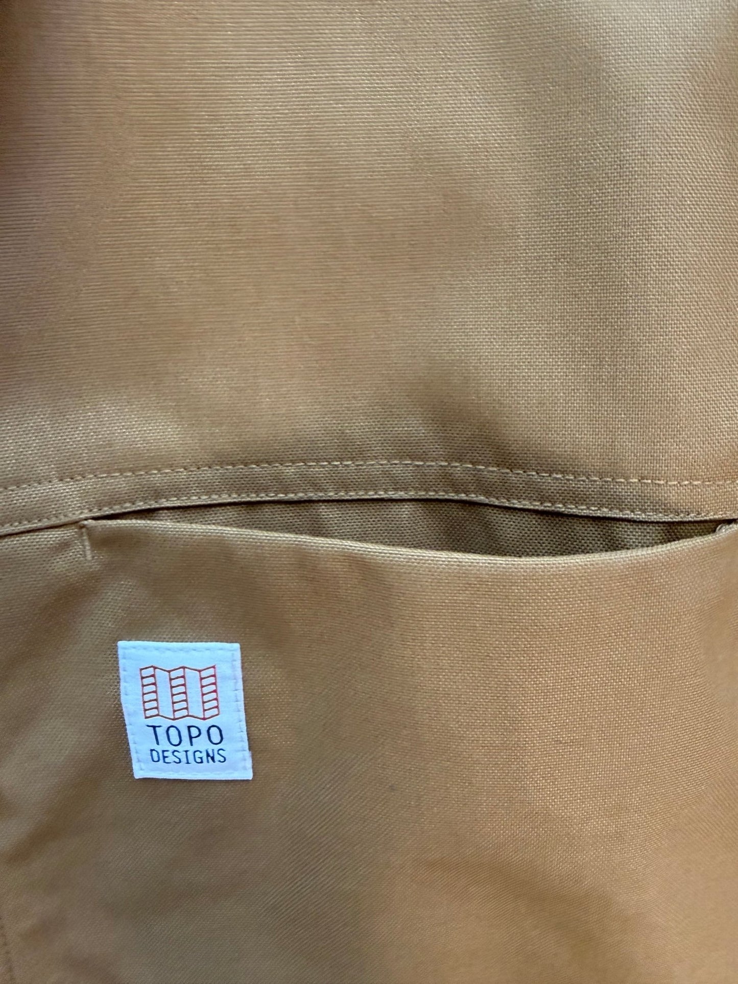 Topo Designs Work Jacket Canvas Khaki Tan Mens Large Made Vietnam - thriftgoblinTops