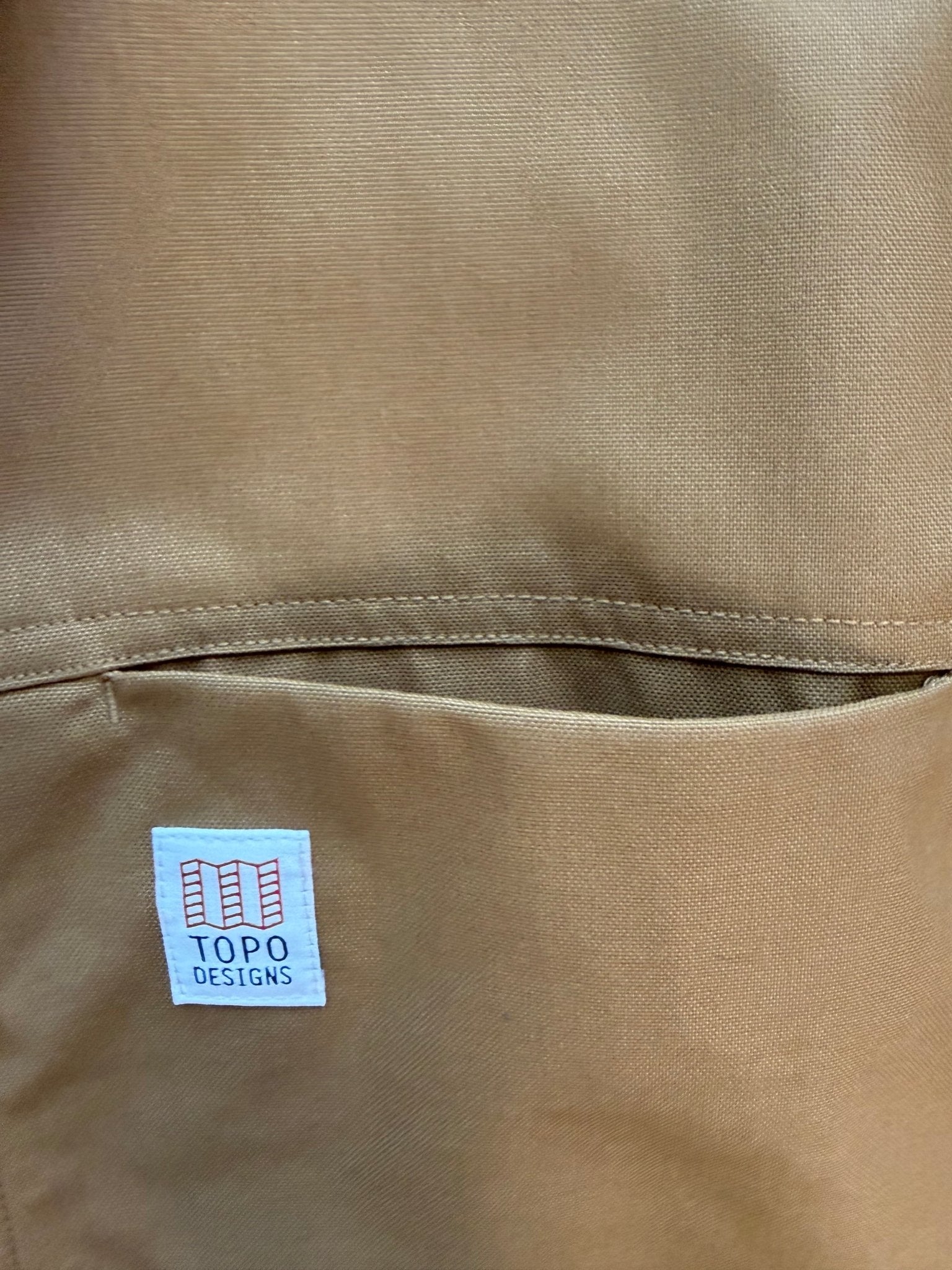 Topo Designs Work Jacket Canvas Khaki Tan Mens Large Made Vietnam - thriftgoblinTops