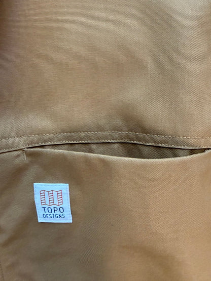Topo Designs Work Jacket Canvas Khaki Tan Mens Large Made Vietnam - thriftgoblinTops