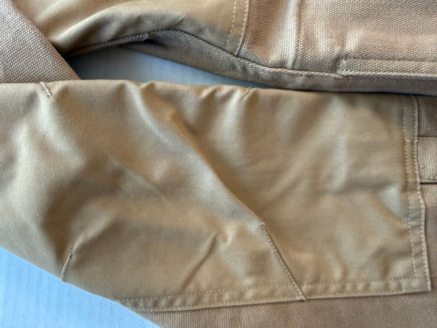 Topo Designs Work Jacket Canvas Khaki Tan Mens Large Made Vietnam - thriftgoblinTops