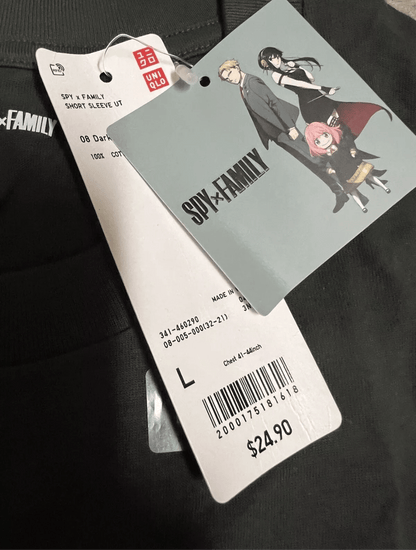 Uniqlo SPY x FAMILY UT Short - Sleeve Graphic T-Shirt DARK GRAY, Size L $24.90 Yor - thriftgoblin