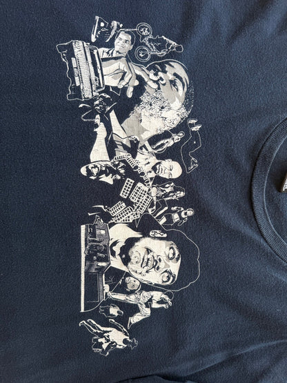 Upper Playground Ice Cube Friday Lowrider Hip Hop Collage Tee Navy L - thriftgoblinTee