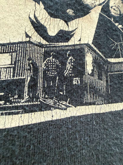 Upper Playground Ice Cube Friday Lowrider Hip Hop Collage Tee Navy L - thriftgoblinTee