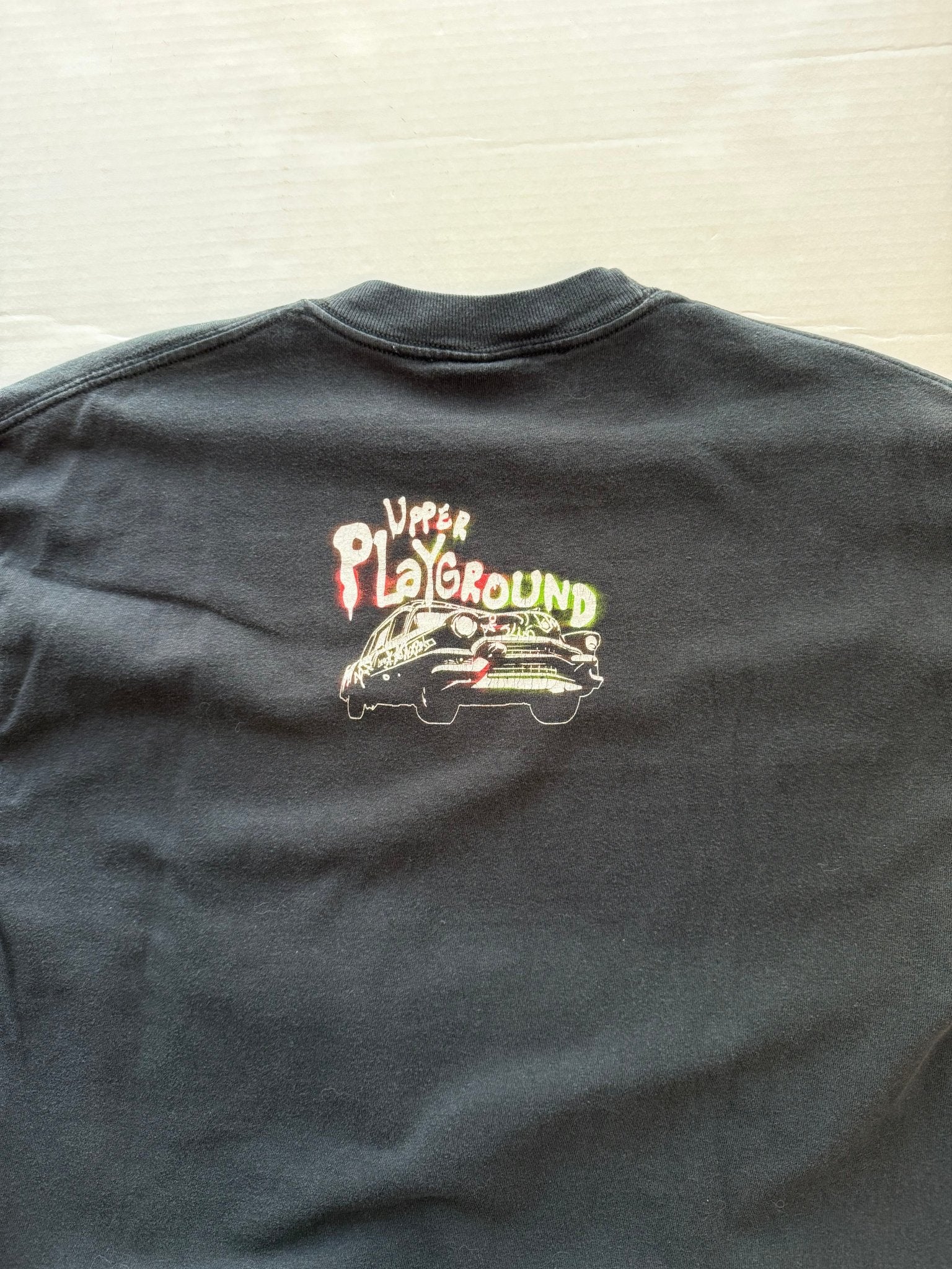Upper Playground x The Warriors Baseball Fury Tee Rare Collab Faded Black L - thriftgoblinTee