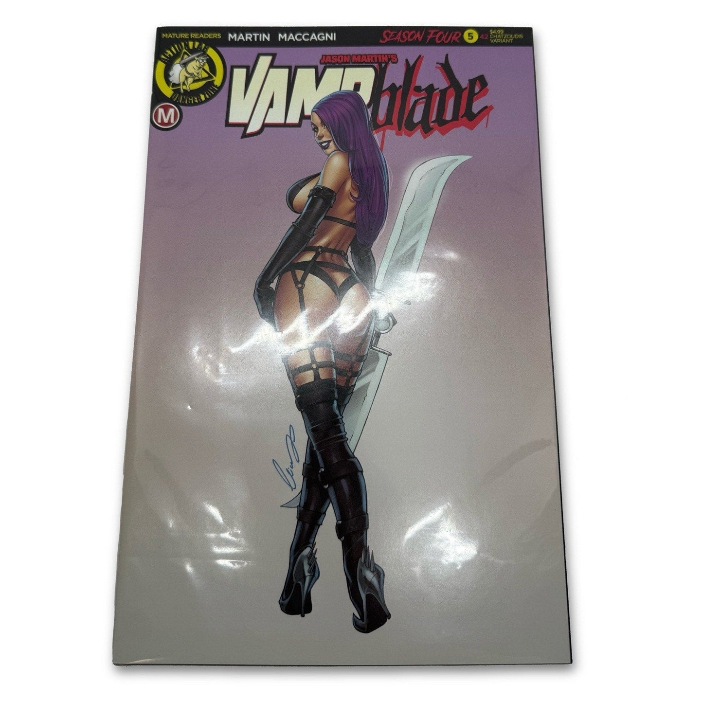 Vampblade Season 4 5 Chatzoudis Risqué Variant Action Lab Danger Zone Pin Up - thriftgoblin