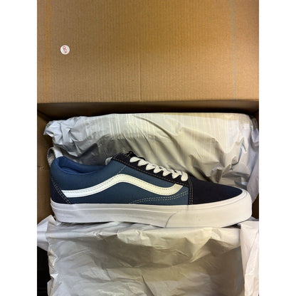 Vans Krink x Vault Old Skool VLT LX, Medium Blue True White, 12, Skateboard Shoe