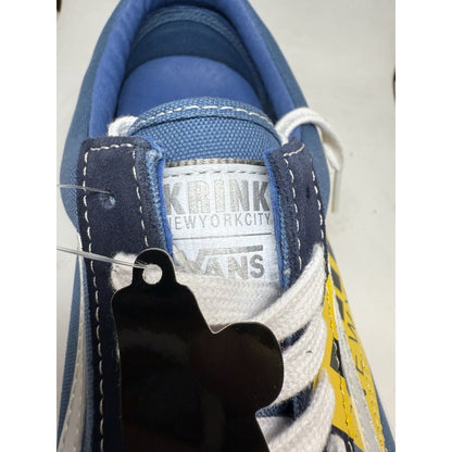 Vans Krink x Vault Old Skool VLT LX, Medium Blue True White, 12, Skateboard Shoe
