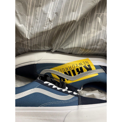Vans Krink x Vault Old Skool VLT LX, Medium Blue True White, 12, Skateboard Shoe
