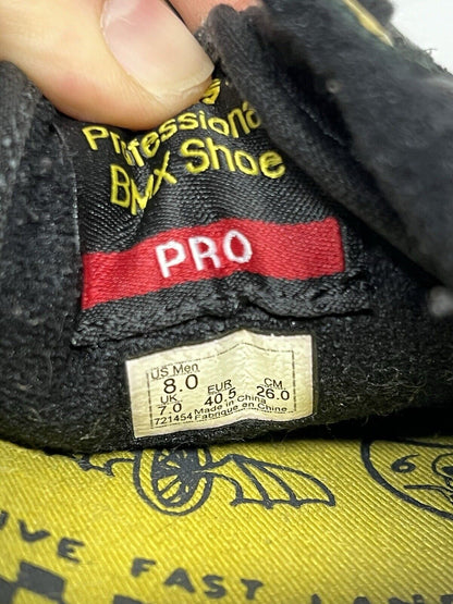 Vans Old Skool Pro BMX Larry Edgar Black & Yellow Shoes Lightning Bolts Mens 8 - thriftgoblin