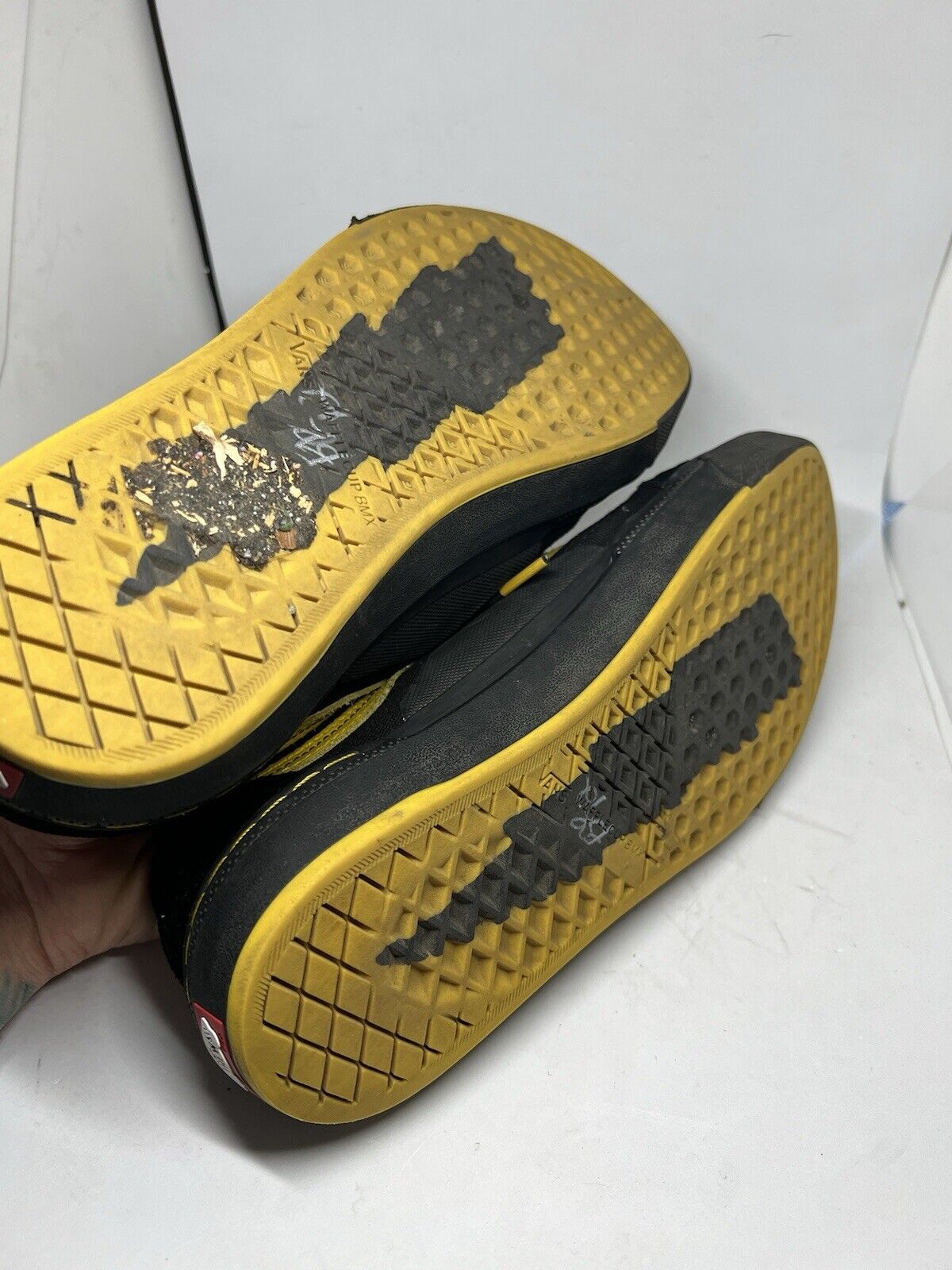 Vans Old Skool Pro BMX Larry Edgar Black & Yellow Shoes Lightning Bolts Mens 8 - thriftgoblin