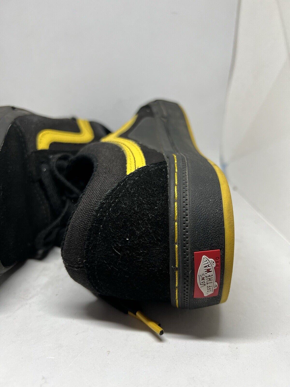 Vans Old Skool Pro BMX Larry Edgar Black & Yellow Shoes Lightning Bolts Mens 8 - thriftgoblin