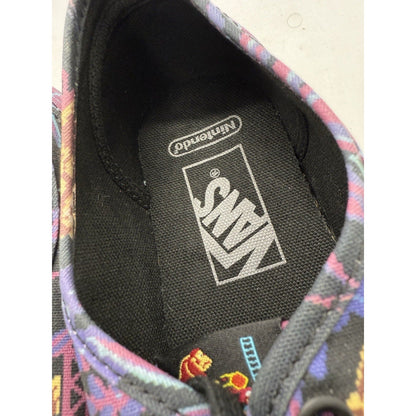 Vans x Nintendo Donkey Kong Authentic Sneakers Black Pixel Print Size 5M/6.5W - thriftgoblin