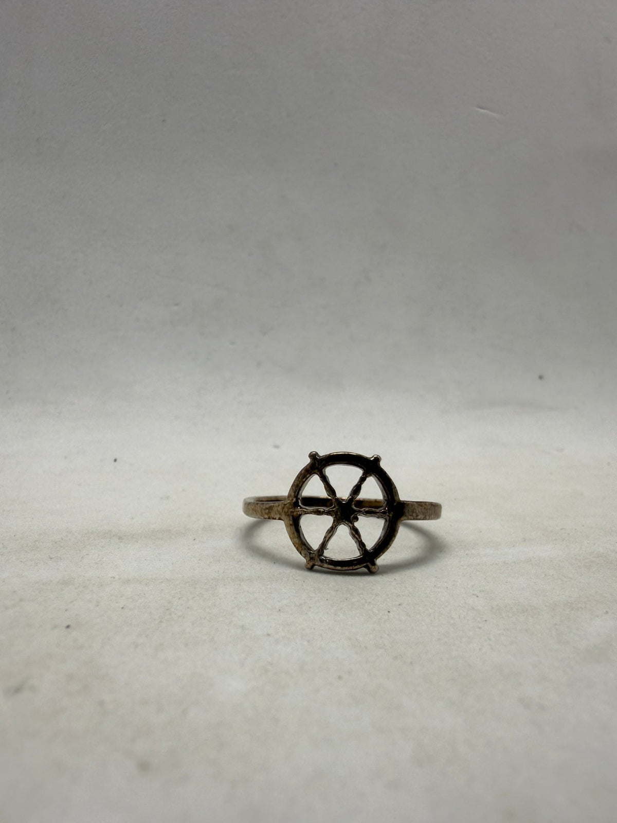 Verameat Pirate Love Helm Ring Sterling Silver Ships Wheel Size 4.75 - Thrift GoblinRing
