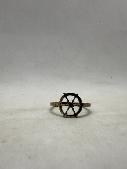 Verameat Pirate Love Helm Ring Sterling Silver Ships Wheel Size 4.75 - Thrift GoblinRing