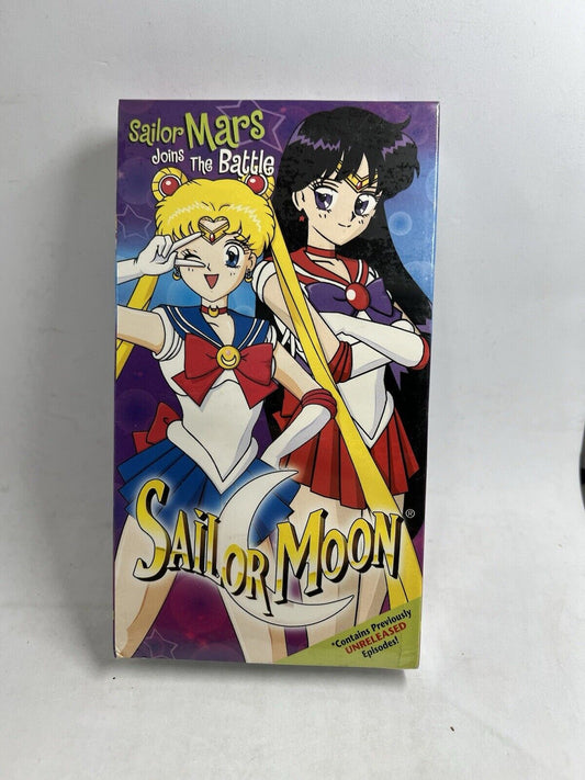 VHS| Sailor Moon: Sailor Mars Joins The Battle | ADV Films 2000 Anime 90’s - thriftgoblin