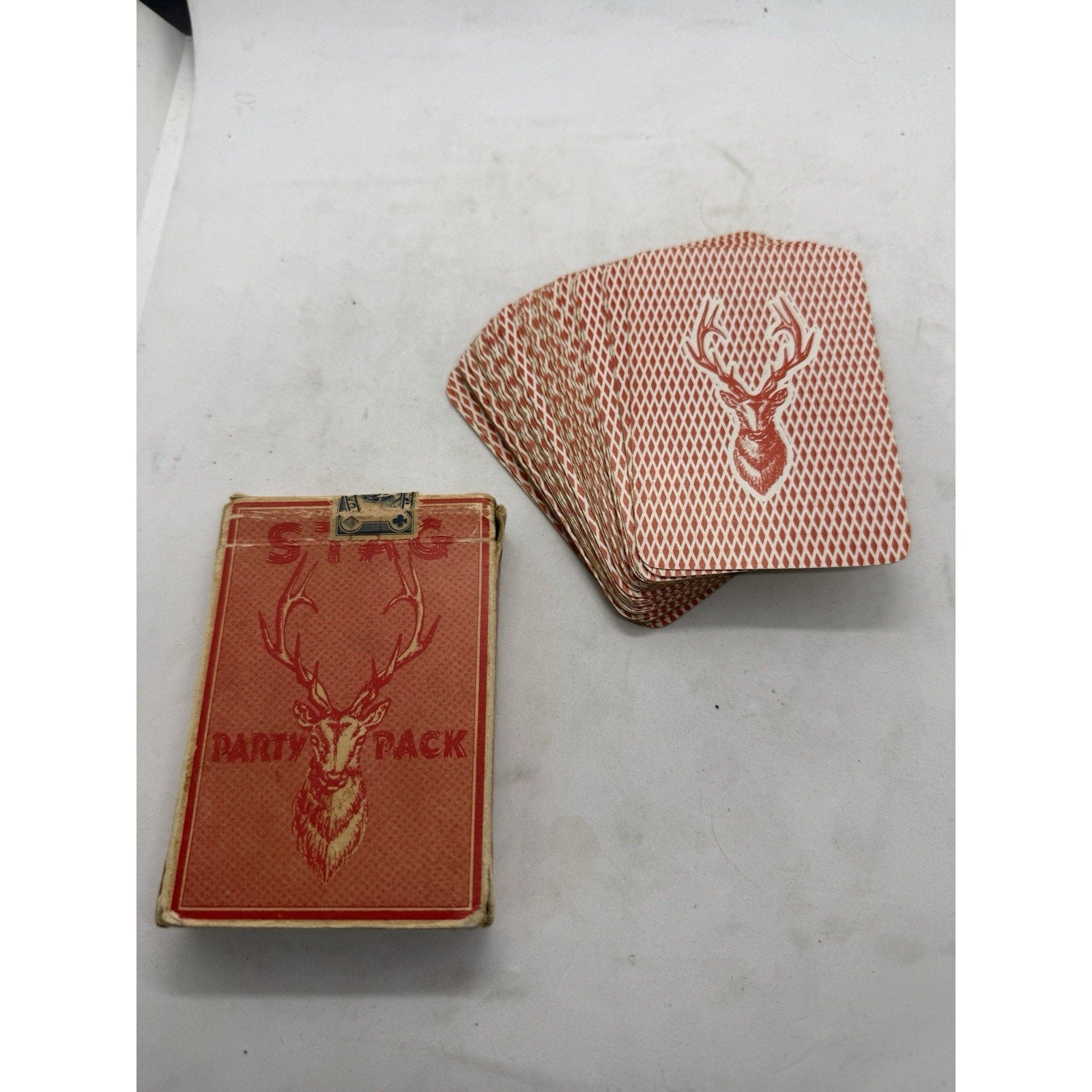 Vintage 1950 Stag Party Pack Risqué Pin - Up Playing Cards Box Lewd Adult Humor 50 - thriftgoblin