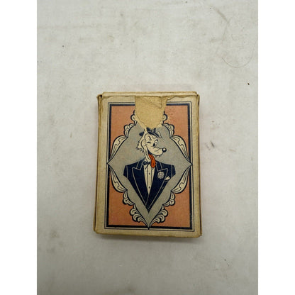Vintage 1950s Fifty - Two Art Studies Pin - Up Playing Cards with Box Lewd Wolf Back - thriftgoblin
