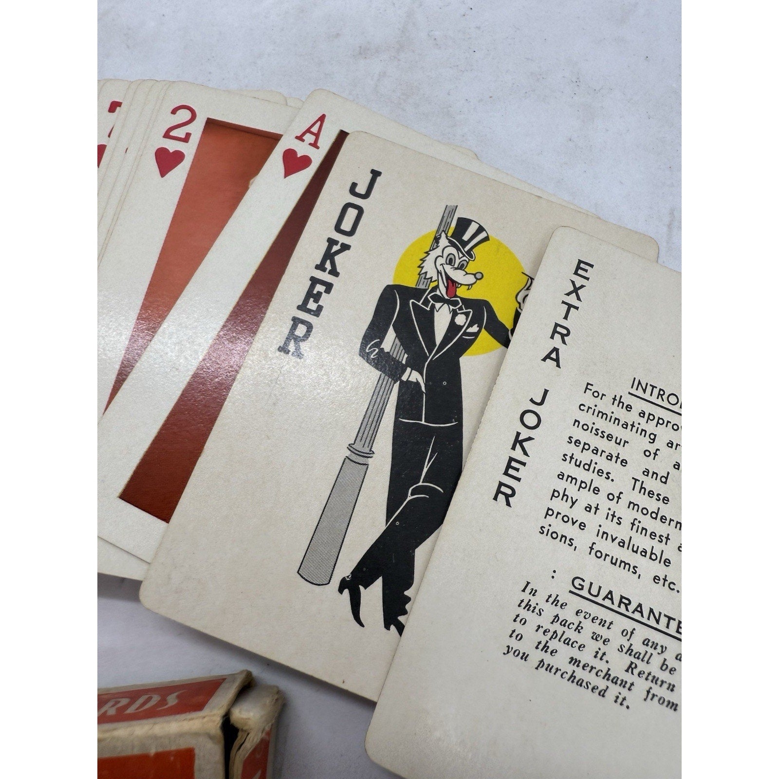 Vintage 1950s Fifty - Two Art Studies Pin - Up Playing Cards with Box Lewd Wolf Back - thriftgoblin