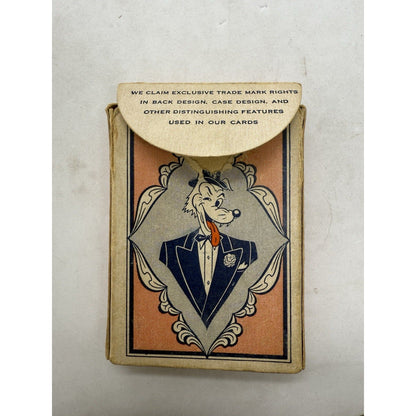 Vintage 1950s Fifty - Two Art Studies Pin - Up Playing Cards with Box Lewd Wolf Back - thriftgoblin