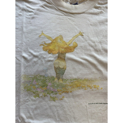 Vintage 1993 Frank Frazetta Pillow Book Art T-Shirt Size XL White Hanes - thriftgoblin