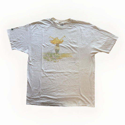 Vintage 1993 Frank Frazetta Pillow Book Art T-Shirt Size XL White Hanes - thriftgoblin
