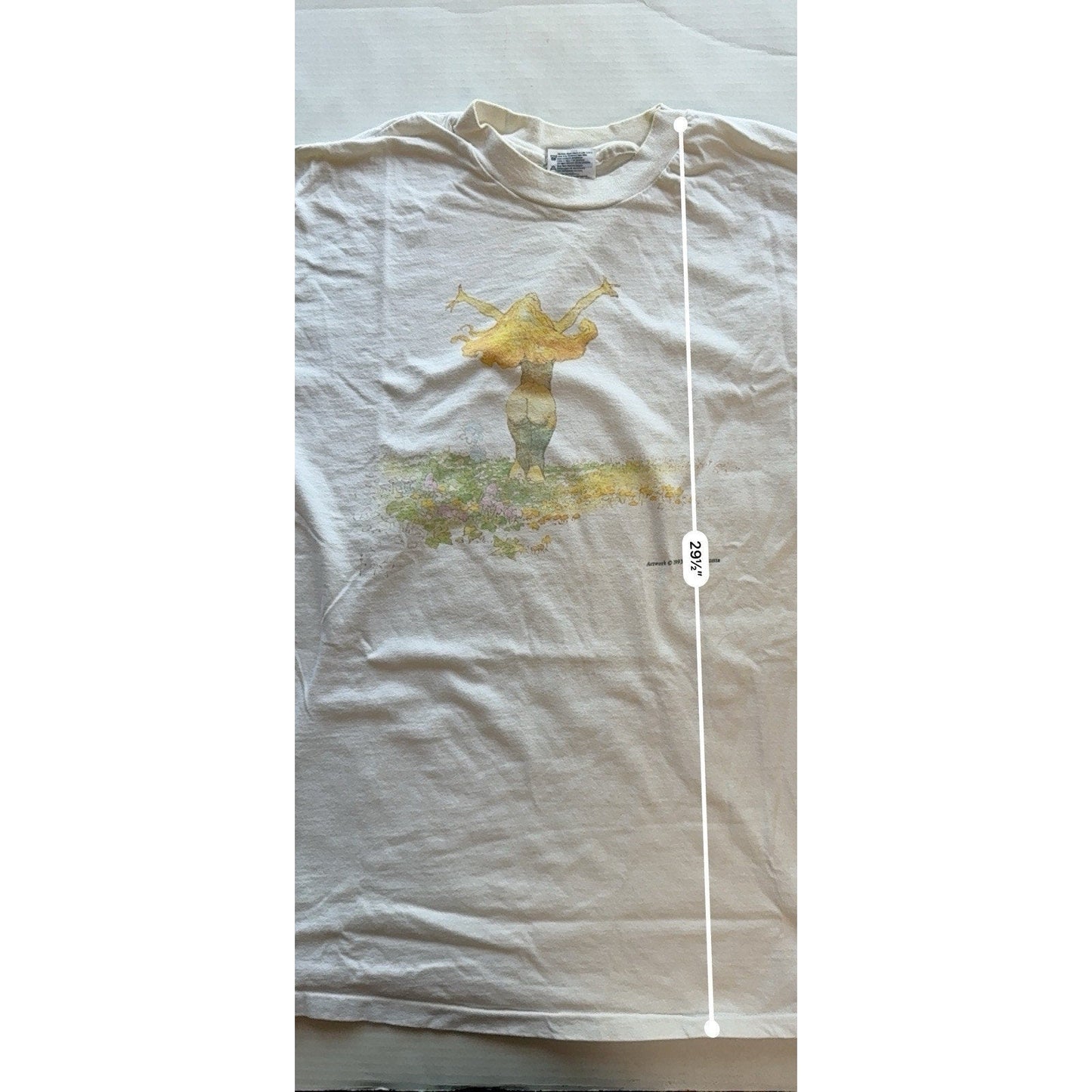 Vintage 1993 Frank Frazetta Pillow Book Art T-Shirt Size XL White Hanes - thriftgoblin