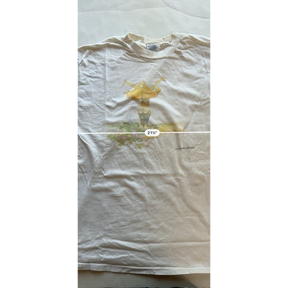 Vintage 1993 Frank Frazetta Pillow Book Art T-Shirt Size XL White Hanes - thriftgoblin